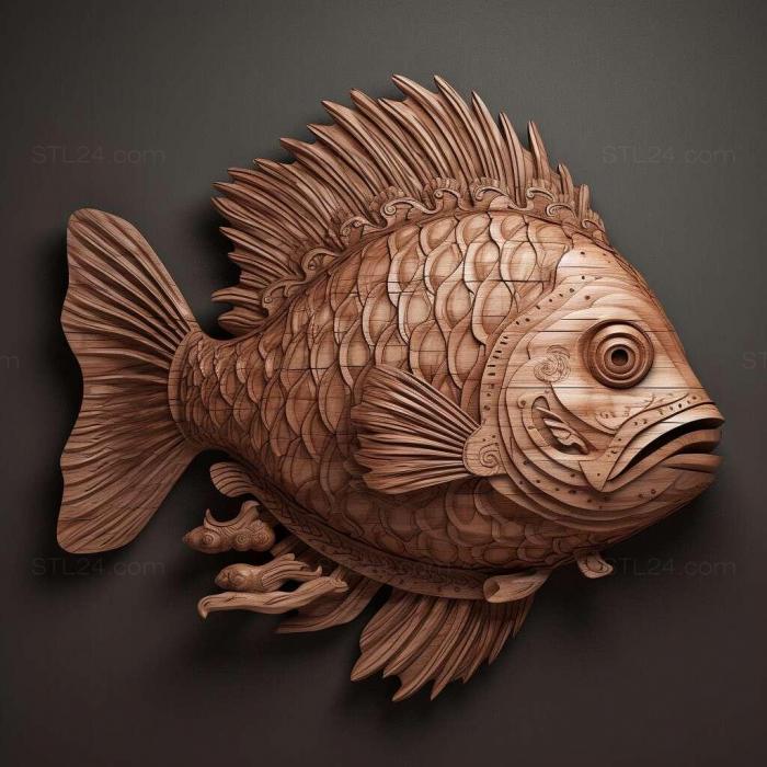 Nature and animals (Leopold s scalar fish 3, NATURE_991) 3D models for cnc