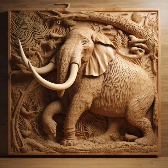 Nature and animals (Lena Mammoth famous animal 4, NATURE_996) 3D models for cnc