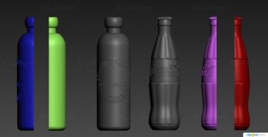 Different (Bottles of coca cola, NS_0250) 3D models for cnc