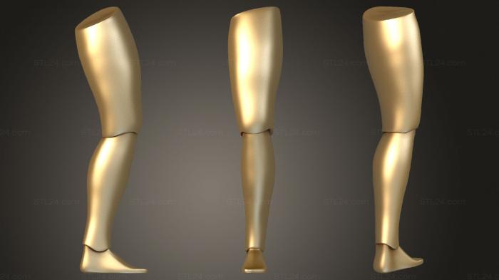 Different (Wooden leg, NS_0257) 3D models for cnc