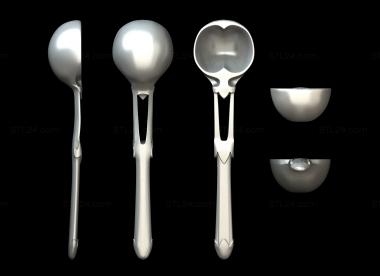 Different (Spoon, NS_0265) 3D models for cnc