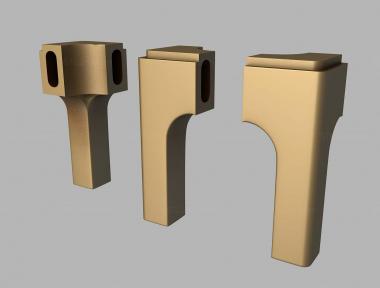 Different (Geometric legs, NS_0266) 3D models for cnc