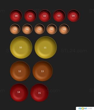 Different (Plate, NS_0288) 3D models for cnc