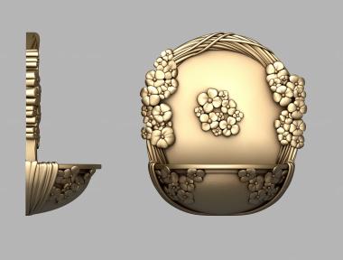 Different (Washbasin with flowers, NS_0289) 3D models for cnc