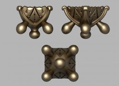 Different (Element of Gothic decoration finials, NS_0304) 3D models for cnc