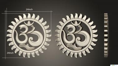 Different (Initials in a circle, NS_0309) 3D models for cnc