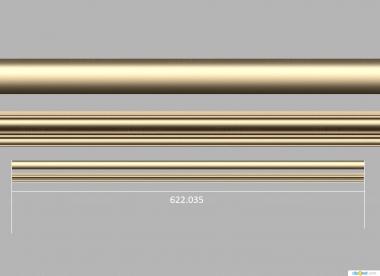 Different (Mouldings Knurling Round 2, NS_0318) 3D models for cnc