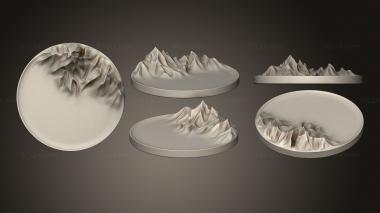 Different (Mountain, NS_0320) 3D models for cnc