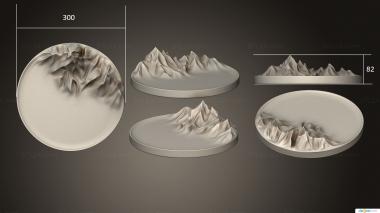 Different (Mountain, NS_0320) 3D models for cnc