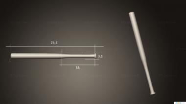 Different (55cm baseball bat, NS_0322) 3D models for cnc