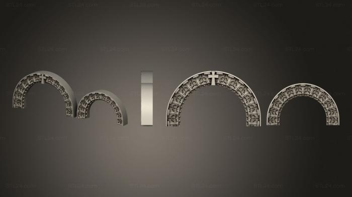 Different (Arch with a cross, NS_0327) 3D models for cnc