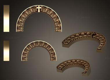 Different (Arch with a cross, NS_0327) 3D models for cnc