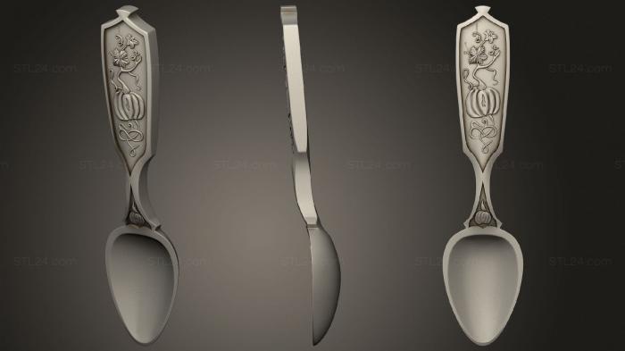 Spoon with carved handle