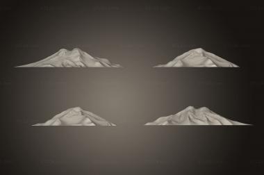 Different (Topography of Mount Elbrus, NS_0334) 3D models for cnc