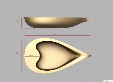 Different (Dish and bowl, NS_0335) 3D models for cnc