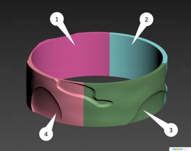 Different (The facade of the bar counter in the form of a ring, NS_0359) 3D models for cnc