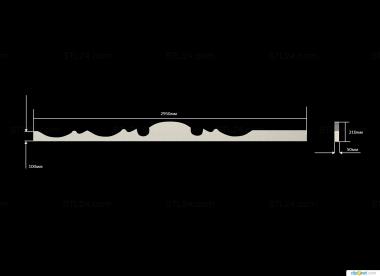 Different (Cornice, NS_0370) 3D models for cnc