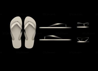 Different (Havaianas shoes version1, NS_0372) 3D models for cnc