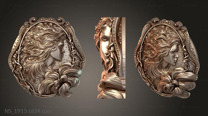 Medallion with Girls Face