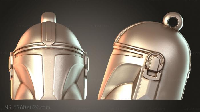 Micro Bucket Mandalorian Keyring