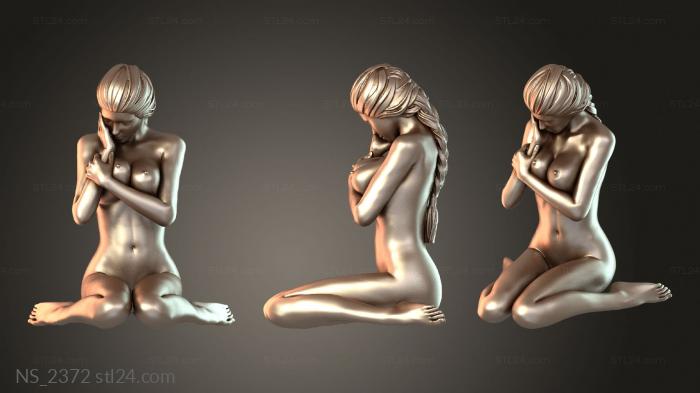 Ponytail Girl Kneeling Beautiful