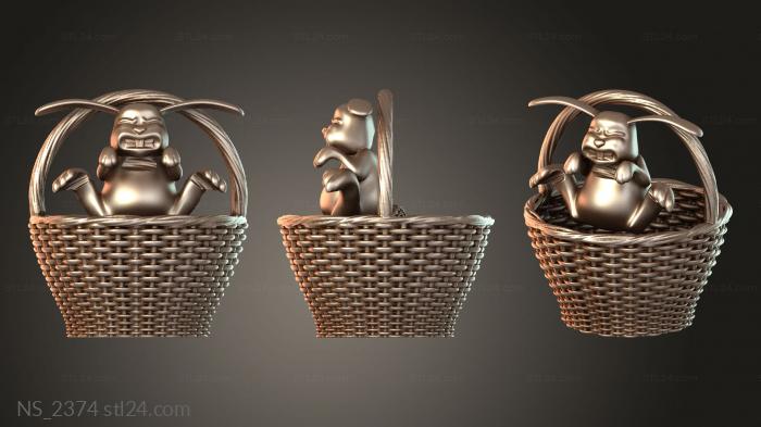 Pooping Easter Bunny Candy Dispenser Basket
