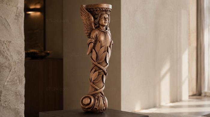 Leg with an angel figure 3d STL model