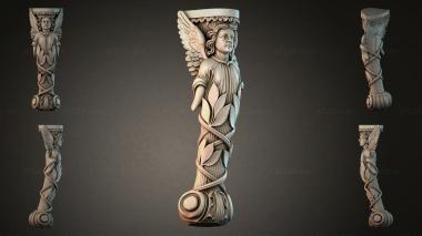 Furniture legs (Leg with an angel figure, NJI_002091) 3D models for cnc