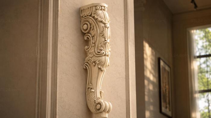Carved furniture leg 3d STL model