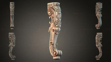 Furniture legs (Carved furniture leg, NJI_002094) 3D models for cnc