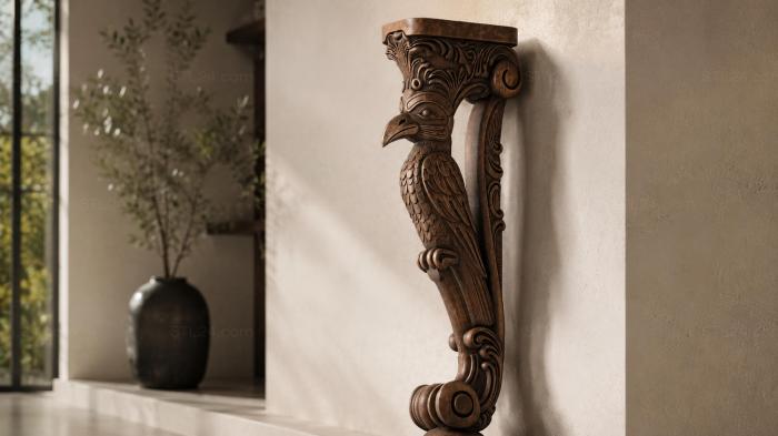 Bracket with eagle 3d STL model
