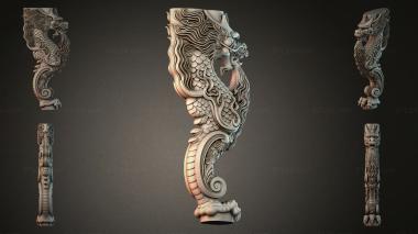 Furniture legs (Dragons Paw, NJI_002103) 3D models for cnc