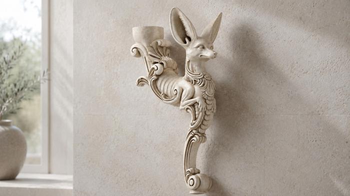 Wall bracket with a fox head 3d STL model