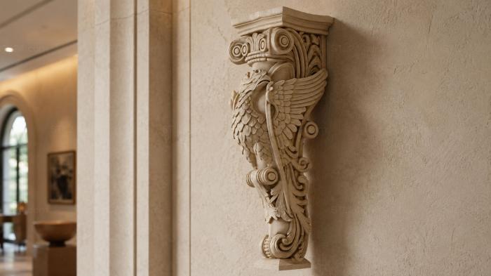 Bracket with a bird 3d STL model