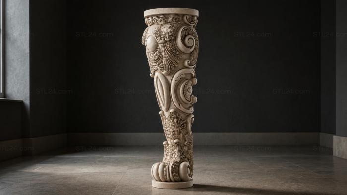 Decorative column 3d STL model