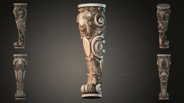 Furniture legs (Decorative column, NJI_002113) 3D models for cnc