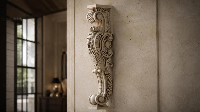 Decorative console support bracket 3d STL model