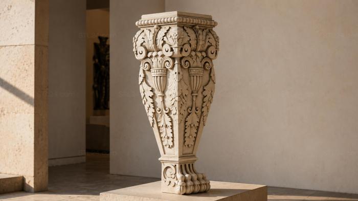 Decorative furniture leg 3d STL model
