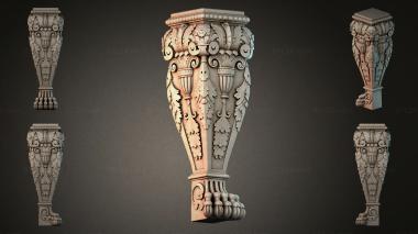 Furniture legs (Decorative furniture leg, NJI_002118) 3D models for cnc