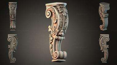 Furniture legs (Carved furniture bracket, NJI_002123) 3D models for cnc