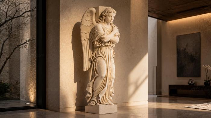 Angel sculpture 3d STL model