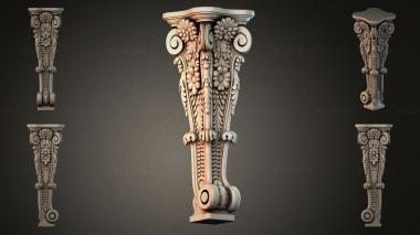 Furniture legs (Decorative leg, NJI_002130) 3D models for cnc