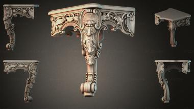 Furniture legs (Wall console, NJI_002133) 3D models for cnc