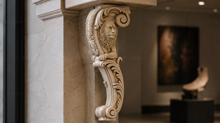Lion with a Curl 3d STL model