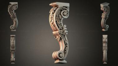 Furniture legs (Bracket with scrolls, NJI_002146) 3D models for cnc
