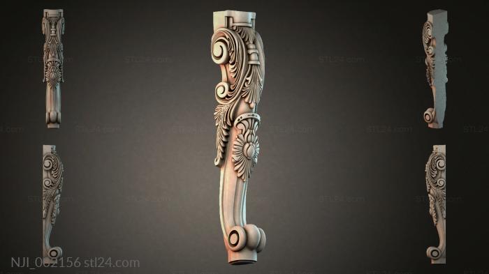 Decorative leg with ornament 3d STL model