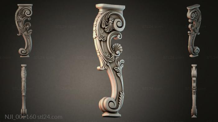carved furniture leg 3d STL model