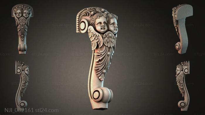 Support bracket with faces 3d STL model