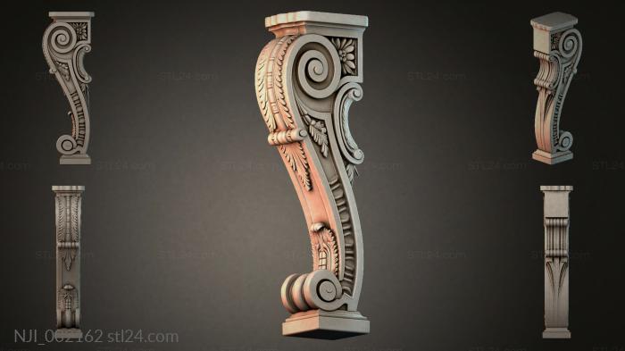 Bracket with a curl 3d STL model