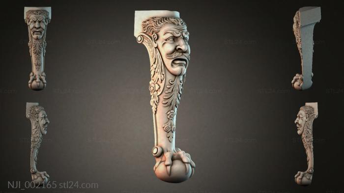 Side leg with face 3d STL model